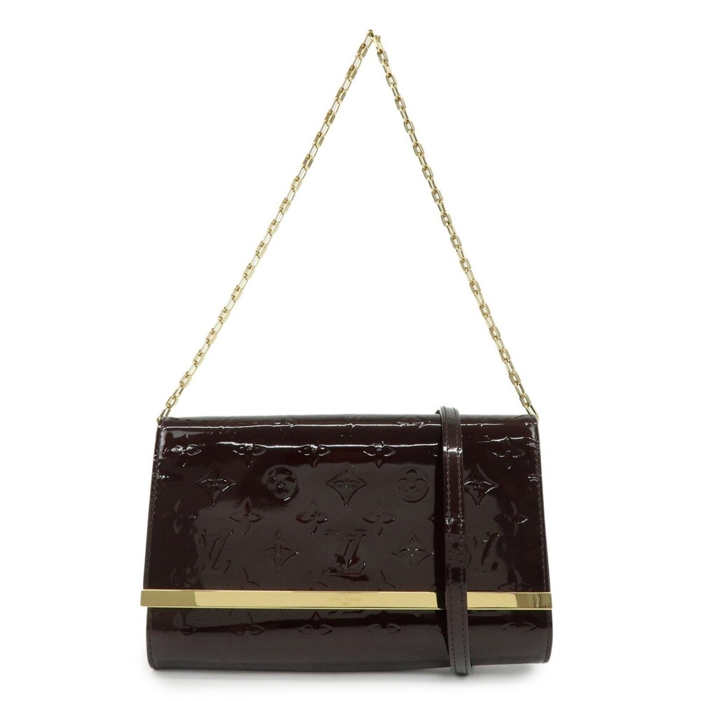 Louis Vuitton Monogram Vernis Ana Clutch Bag Amarante